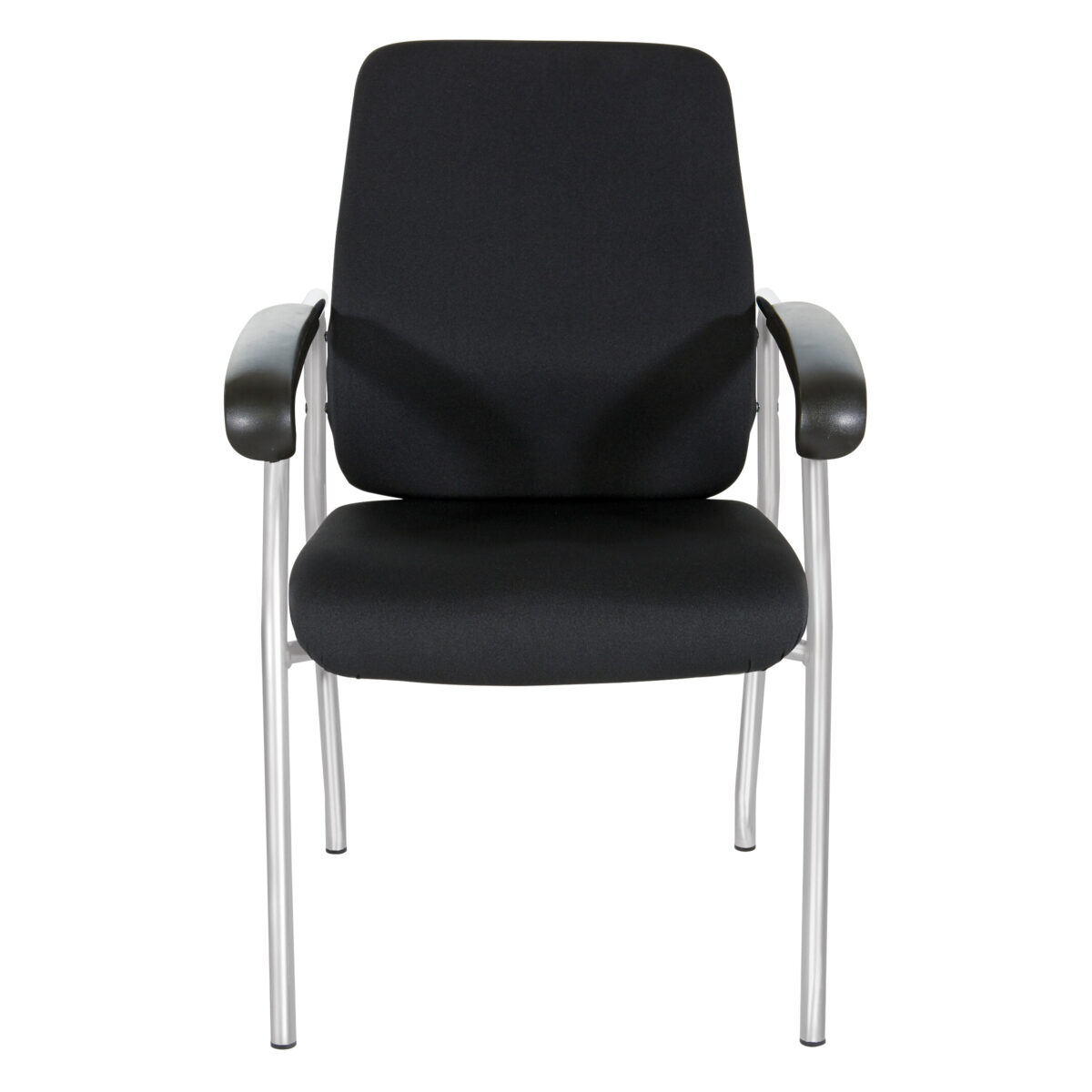 Pro Line- Visitors Chair. Padded seat and back with titanium finish frame.