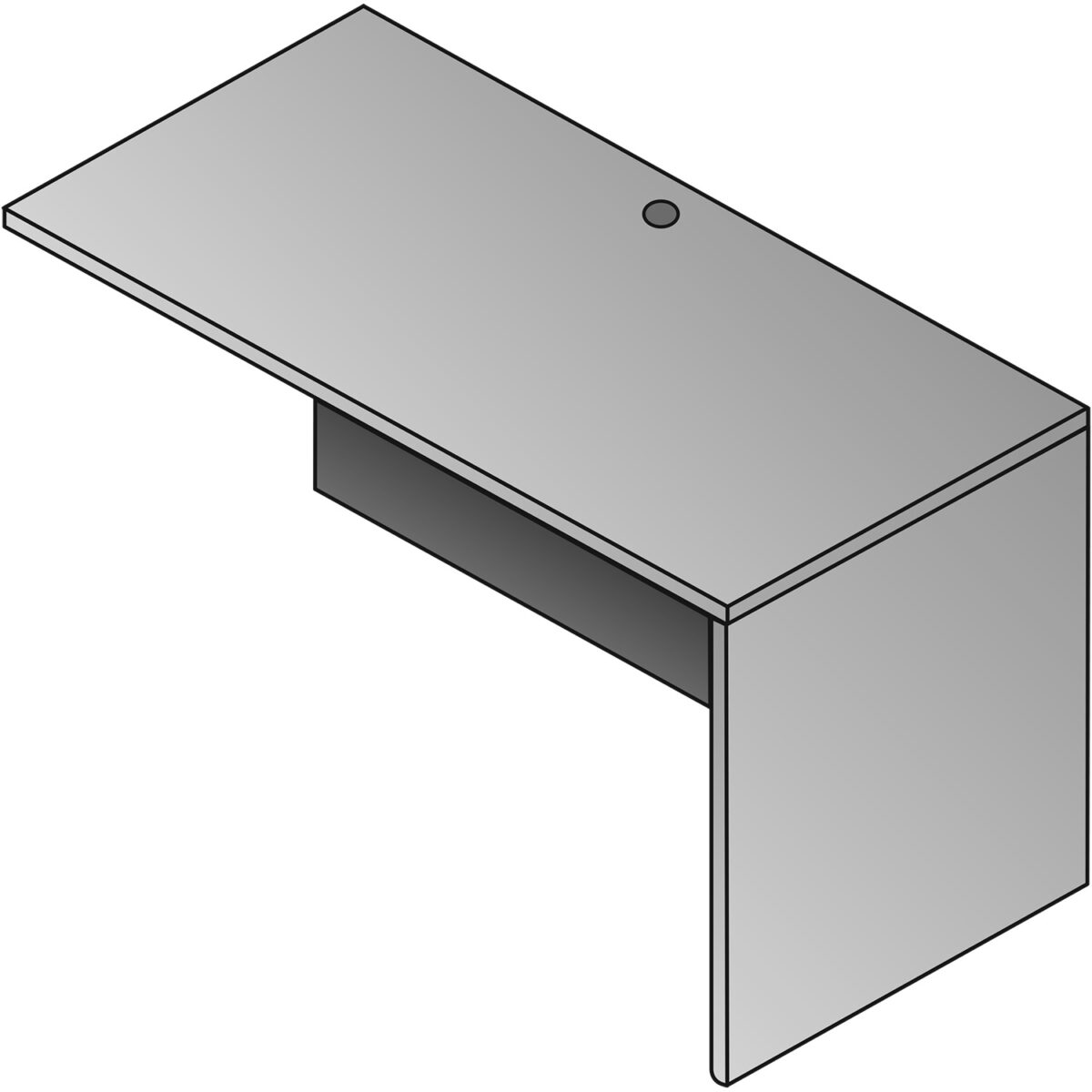 Lodi- Return for desk 48″w x 24″d x 29”h