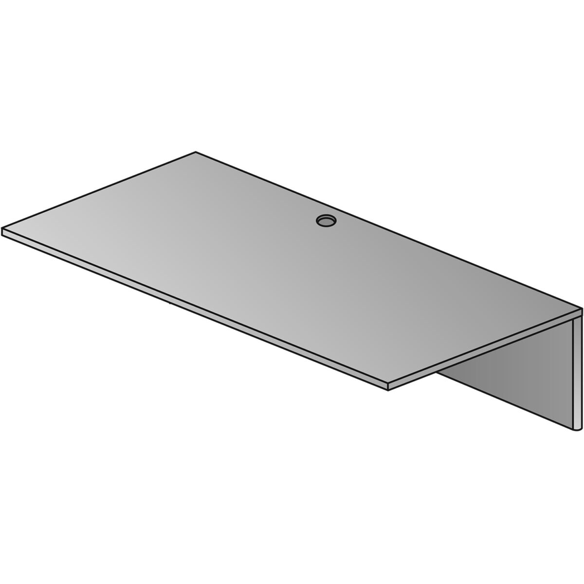 Lodi- Bridge for U Group desk. 48”w x 24″d