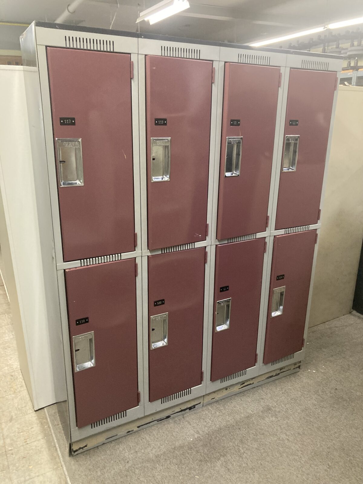 Used 1/2 Door Lockers- bank of 8. (11)available  BLOW OUT SALE!