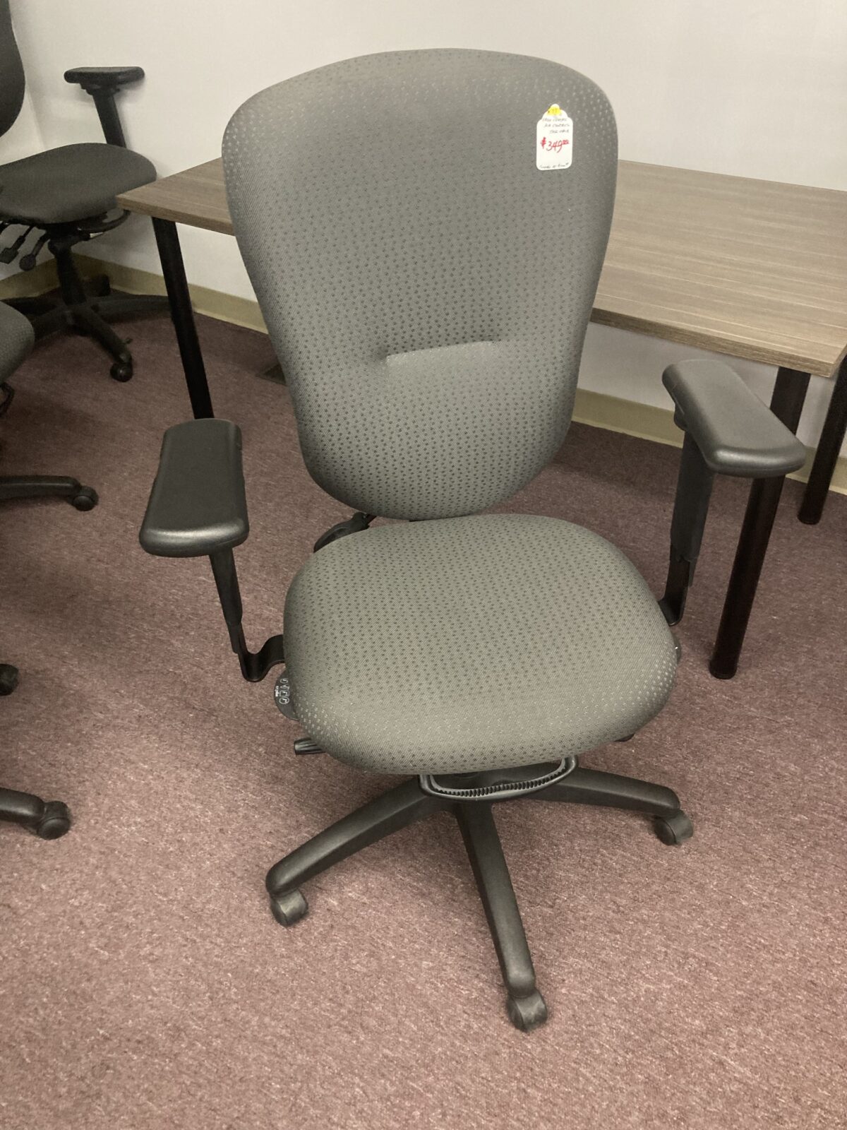 Used- Ergo Centric / Multi tilt high back task chair ( grey fabric) (19)