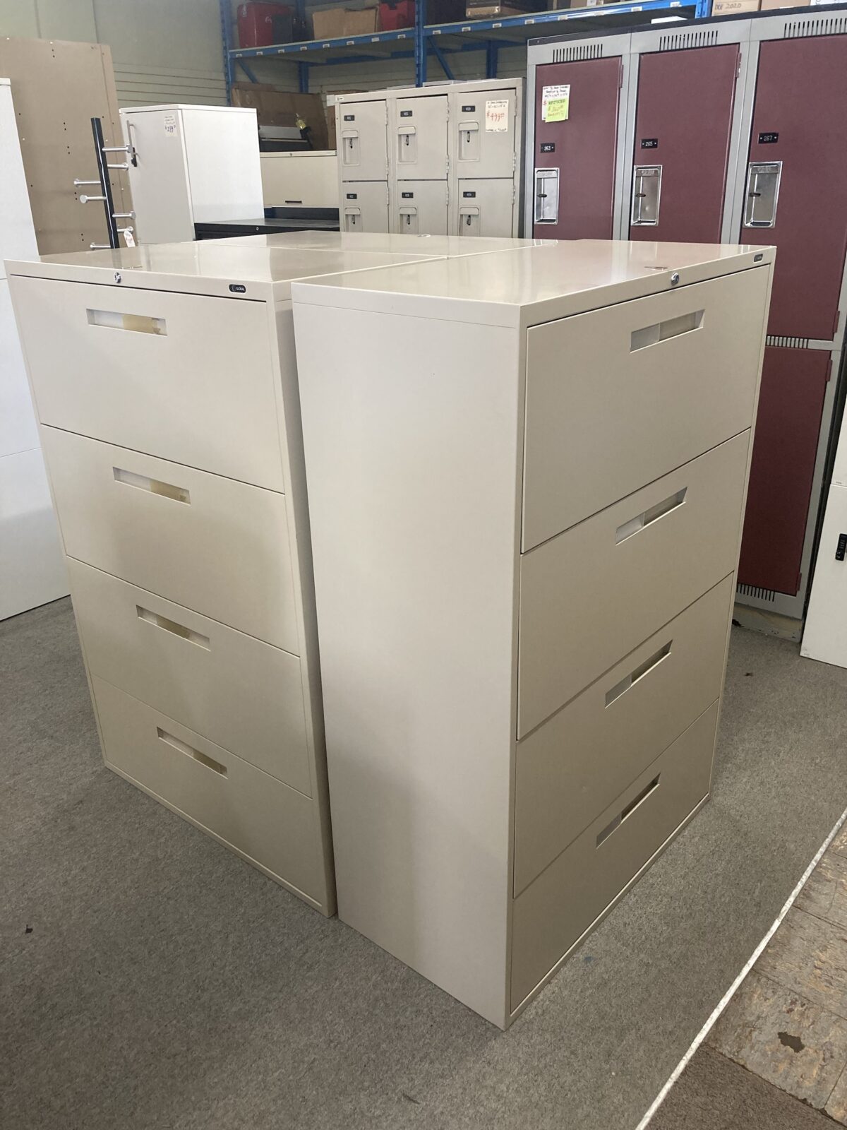 Used- Global Beige 4 drwr. Lateral filing cabinets. (1)