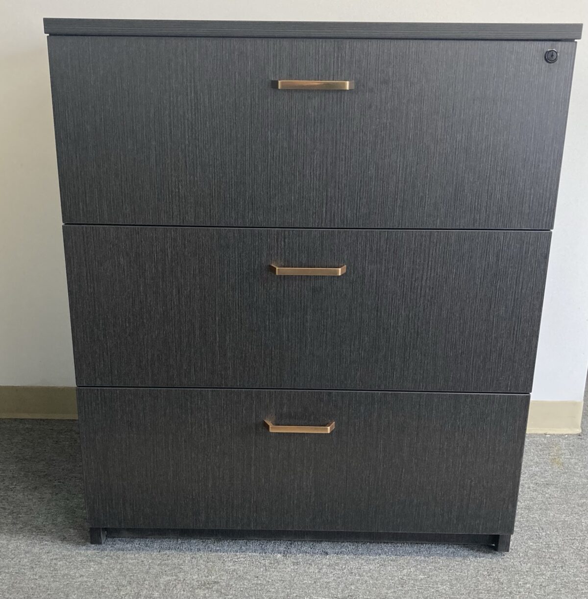Buro-3 Drawer Lateral File Cabinet  42”h x 36”w x 24”d 24 colour options